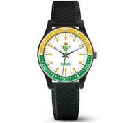 Genérico Reloj de Caballero Real Betis Balompié Oficial - Colección Deportiva y Elegante con Correa de Silicona, Diseño Premium y Acabados Exclusivos. (Blanco y Verde, Negro, Silicona)
