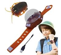 Generico Reloj de coche teledirigido - Coche teledirigido de 2,4 GHZ para niños | Mini vehículo de carreras de larga distancia de 30 metros, coche para animales con carga USB para niños adultos