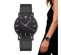 Genérico Reloj de | Correa De Malla Reluciente - Reloj De Pulsera Resistente Al Agua para Mujer | para Lugar De Trabajo Banquete Actividad Social Viaje Viaje De Negocios Cumpleaños Madre Novia Chica