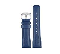 Genérico Reloj de cuero genuino suave con correa impermeable for hombre Compatible Seven On Friday T1/01 T3/01 T2/01 vaca 26mm(Blue silver)