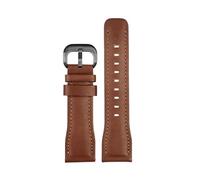 Genérico Reloj de cuero genuino suave con correa impermeable for hombre Compatible Seven On Friday T1/01 T3/01 T2/01 vaca 26mm(Brown black)