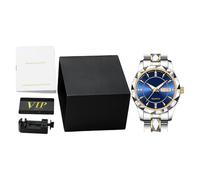 Genérico Reloj de muñeca - Reloj analógico | Impermeable | Relojes analógicos Impermeables | Impermeable Glow Classic Men Watches with Date | de muñeca de Acero Inoxidable para Negocios fácil de le