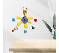 Generico Reloj de pared decorativo - Reloj de pared en estudio de pintura art | Batería vibratoria para adornos para esculturas de resina operada para la lavandería en clase Cafe Studio Cafe