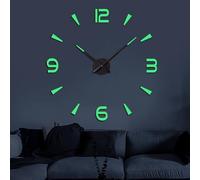 Genérico Reloj de Pared DIY Horas Gruesas 3D Adhesivas Agujas Grandes Largas 40-31 cm Ideal Casa Salón Cocina Oficina Bar Restaurante Peluquería y Negocios (RP13-Fluorescente)