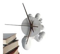 Genérico Reloj De Pared Moderno | Relojes De Pared Decorativos,Resina con Soporte En Forma De Mano Proyecto Decorativo para Salón Dormitorio Cafeterías