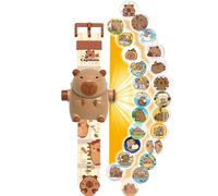 Genérico Reloj de proyección de Capybara, Reloj de proyector Digital Animal, Pantalla Digital de de proyección Ajustable con 24 Patrones, Lindo de proyección de Capybara para niños