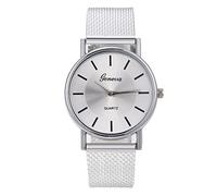Genérico Reloj de Pulsera de Inoxidable y número Hombre, Reloj de Pulsera para Mujer, Reloj de aleación para Hombre Galaxy I Banda (Silver, One Size)