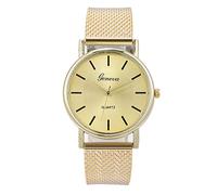 Genérico Reloj de Pulsera de Inoxidable y número Hombre, Reloj de Pulsera para Mujer, Reloj de aleación para Hombre Galaxy I Banda (Gold, One Size)