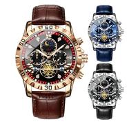 Generico Reloj Deportivo Militar Para Hombre - Impermeable Y Luminoso Con Fases Lunares | Cronógrafo Automático Tourbillon Senderismo Y Negocios | Reloj Analógico Formal Para Hombre, Diseño Resistente