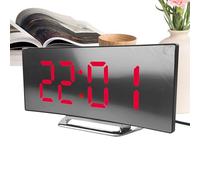 Genérico Reloj Digital para Dormitorio | Reloj Despertador Digital LED para Dormitorio,Pantalla Curva Silenciosa para Gestión del Tiempo en Sala de Meditación Cocina Personas Mayores Estudiantes