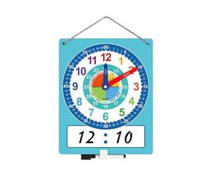 Generico Reloj educativo educativo - Panel de actividades reutilizable de cartón, demostrador de programa claramente etiquetado, idáctico sobre el concepto interesante, pantalla portátil