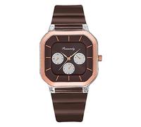Genérico Reloj Fashion Jelly Eye Watch Three Women's Quartz Silicone Women's Watch Relojes Fósil Reloj Mujeres Reloj (Brown, One Size)