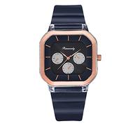 Genérico Reloj Fashion Jelly Eye Watch Three Women's Quartz Silicone Women's Watch Relojes Fósil Reloj Mujeres Reloj (Blue, One Size)