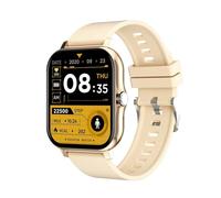 Generico Reloj inteligente con pantalla HD de 1,83 pulgadas, monitor de fitness por llamada Bluetooth, monitor de frecuencia cardíaca y sueño, reloj deportivo impermeable IP68 (dorado)