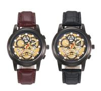 Genérico Reloj para Hombre - Reloj De Pulsera Empresarial con De Aleación De 40 Mm | Correa De Cuero PU Indicación De Fecha Movimiento De Cuarzo | Accesorio De Ligero De 50 G | Vestido Formal Informa