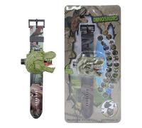 Genérico Reloj proyector de dinosaurio - Juguete 3D con 24 diseños, accesorio de pulsera de dibujos animados, educativo, divertido, pantalla colorida, correa de reloj creativo para | Perfecto para g