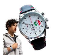 Generico Relojes de Hombre - Reloj de Cuarzo | Hombre Impermeable 30M de, Correa de Cuero de Acero Inoxidable | Reloj de Pulsera de Lujo | Ocasiones de Negocios, Casual y de Ropa,