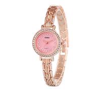 Genérico Relojes de Mujer con Relojes Sencillos para Mujer Relojes con Correa de Metal Relojes de Regalo para Mujer Encanto Relojes Entrenador Destornillador (Pink, One Size)