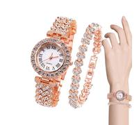 Genérico Relojes De Oro Rosa: Accesorio De Muñeca Elegante, Lujoso Reloj para Hombres | Elegante Diario, Acabado De Metal De Moda, Diseño De Decorativo para Ropa De Oficina De Dormitorios, Atraer A