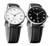 Genérico Relojes De para Hombres De Negocios, Reloj De Cuero Informal para Hombres, Rel-oj De Pulsera Analógico De Pa-ra Negocios con Correa De Cuero, Re-loj con Correa De Mod-a, Reloj De Pulsera Inf