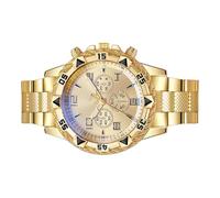 Generico Relojes para Hombres | de Acero Inoxidable - Business Elegante Pulsera Reloj De Trabajo,para Fiesta Boda Cumpleaños Oficina Eventos Informal Vacaciones Diario Día del Padre, Dorado,
