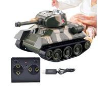Genérico Remote Control Battle Tank Toy, Educational Stem Vehicle, Stem Learning Toy, Rechargeable with Interactive Features for Indoor Playroom Yard Games, 2.68x1.57x1.54 Inches