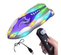 Genérico Remote Control Boat - ABS 7.8x2.7x2.1cm | 2.4G High Speed RC Racing Boat, Waterproof LED Water Toy | For Pool Beach Lake Outdoor Water Sport Entertainment Kids Gift