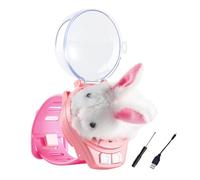 Genérico Remote Control Car Watch - Cute Rabbit Shape Toy, 2.4GHz Electric Racing Wristwatch, Portable USB Charging Mini RC Car Gear, Dustproof Case Protective Cover Unit - For Kids Girls Birthday