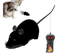 Genérico Remote Control Cat Toy, Electronic Pet Toy for Indoor Cats, Automatic Mice with Remote, Interactive Dog Games, Prank Stuff for Dogs, Kittens and Kids Black