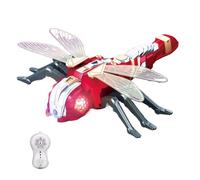 Genérico Remote Control Dragonfly, 2.4GHz Flying Robot, 12.99x12.6x2.95 Inches LED Lights and Spray, Realistic RC Dragonfly Toy with Music for Kids, Adults, Outdoor Interactive Model