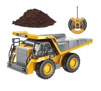 Genérico Remote Control Dump Truck - 14 Inch RC Construction Vehicle | Remote Control Dump Truck - 8-Channel Excavator Set with Realistic Lights and Sounds, Ideal for Birthday Gifťs