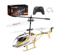 Genérico Remote Control Helicopter for Kids, ABS Airplane Toy with 1-Key Takeoff/Landing, Rechargeable, Stable Flight & Easy Control, Perfect for Children, 16.2x6.3x37.5 cm