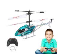 Genérico Remote Control Helicopter for Kids, ABS Airplane Toy with 1-Key Takeoff/Landing, Rechargeable, Stable Flight & Easy Control, Perfect for Children, 16.2x6.3x37.5 cm