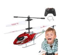 Genérico Remote Control Helicopter for Kids, ABS Airplane Toy with 1-Key Takeoff/Landing, Rechargeable, Stable Flight & Easy Control, Perfect for Children, 16.2x6.3x37.5 cm