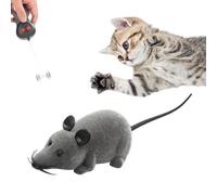 Genérico Remote Control Mouse Cat Toy - Rechargeable Interactive Fake Rat Toy for Indoor Cats Dogs, New Four-Way Movements RC Mouse Toy & Chasing Prank (Gray)