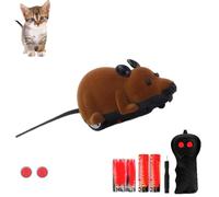 Genérico Remote Control Mouse Cats Toy, Realistic Remote Control Mouse for Cats, Cat Toys for Indoor/Outdoor Exercise, with Battery and Screwdriver (Dark Brown)