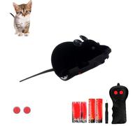 Genérico Remote Control Mouse Cats Toy, Realistic Remote Control Mouse for Cats, Cat Toys for Indoor/Outdoor Exercise, with Battery and Screwdriver (Black)