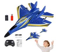 Genérico Remote Control Plane - RC Planes with LED Colorful Lights,Early Learning RC Aircraft Toy, 2.4Ghz Outdoor Flying Toy for Kids Boys Girls Beginner