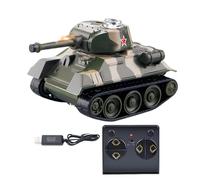 Genérico Remote Control Toy, Interactive Vehicle Model, Realistic RC Battle Tank, Sturdy Track Drive, Rotating Turret Toy for Indoor Playroom, Bedroom, Living Room, Home, Yard, Garden, Lawn, Patio