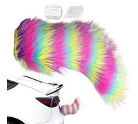 Genérico Remote-Controlled Swinging Faux Animal Tail - Electric Moving Plush Tail For Car Trunk & Exterior Ornament | Interactive Wagging Tаil For Cars and EVs