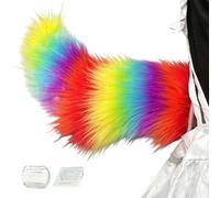 Genérico Remote-Controlled Swinging Faux Animal Tail - Electric Moving Plush Tail For Car Trunk & Exterior Ornament | Interactive Wagging Tаil For Cars and EVs