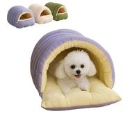 Genérico Removable and Washable Winter Closed-Off Cat Bed, Soft Cozy Sleeping Nest, Warm Cat Bed for Winter, Non-Slip, Machine-Washable Removable Cushion, for Small Dog (Purple,57 * 37 * 28cm)