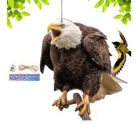 Generico Repelente de espantapájaros - Búho protector de jardín de 60 cm, colgante disuasorio para colgar con cuerpo de PP resistente a los agentes atmosféricos y efecto de