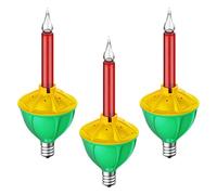 Genérico Replacement Bubble Light Bulbs - Replacement Red Blue Yellow Bulbs Pack | Vintage Style Reusable Classic Bubble Light, Safe Warm Glow Decorative Bulb For Holiday Home Lighting Displays
