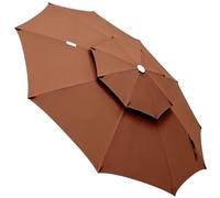 Genérico Replacement Patio Umbrella Canopy - 2 Layer UV Protection Waterproof Outdoor Parasol Replacement Fabric For 8 Rib Cantilever Garden Umbrella Terrace Poolside