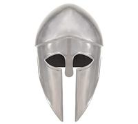 Genérico Réplica de Casco de Guerrero Griego rol en Vivo Acero Plateado,Arte y Ocio,Hobbies y Artes Creativas,Coleccionables,Armas coleccionables-286212