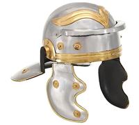 Genérico Réplica de Casco de Soldado Romano rol en Vivo Acero Plateado,Arte y Ocio,Hobbies y Artes Creativas,Coleccionables,Armas coleccionables-286210