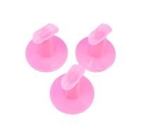 Genérico Reposadedos Polaco de Plástico Rosa para Manicura, Soporte Cómodo y Estable para Dedos, Adecuado para Artistas y Principiantes en Nail Art, Pack de 3 Unidades