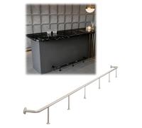 Genérico Reposapiés de Barra con Acabado Cepillado de Acero Inoxidable for Debajo del mostrador, Bares, garajes y vestíbulos.(Silver,L:90cm)