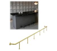 Genérico Reposapiés de Barra con Acabado Cepillado de Acero Inoxidable for Debajo del mostrador, Bares, garajes y vestíbulos.(Gold,L:130cm)